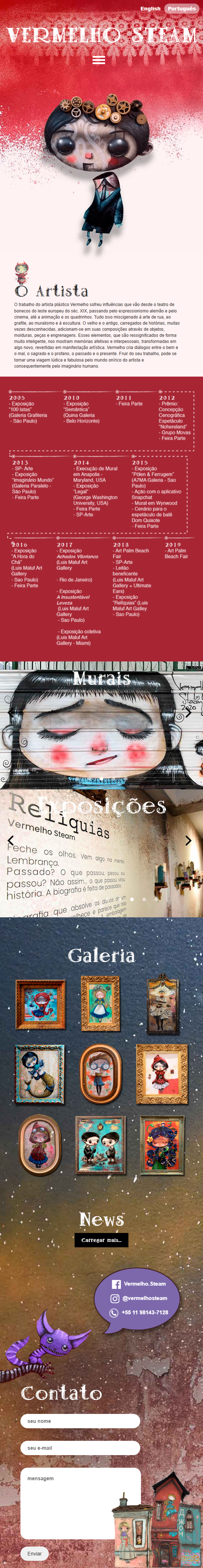 Imagem site completo - Projeto Vermelho Steam